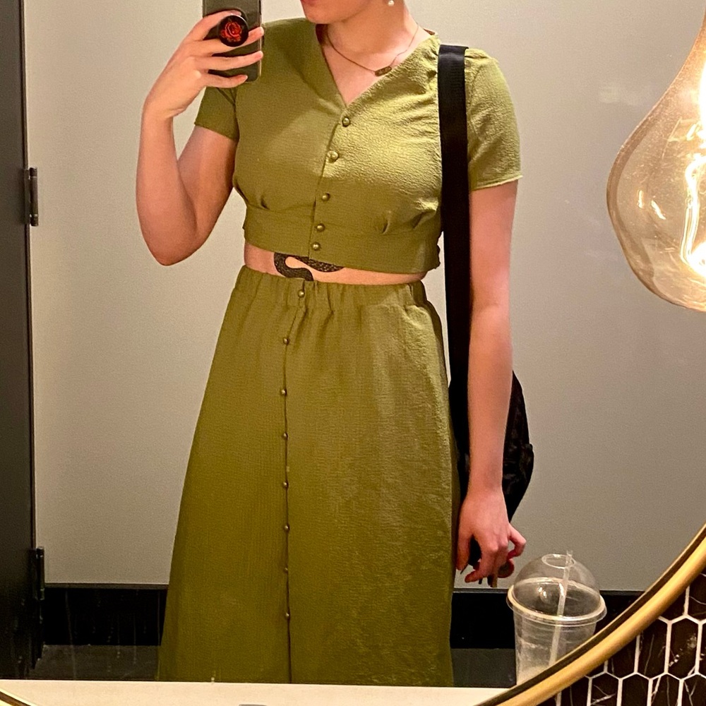 Green Two Piece Set